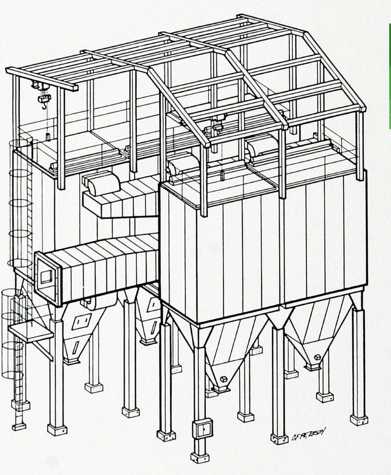 IAC Fluid Bed Combustion Baghouse Drawing