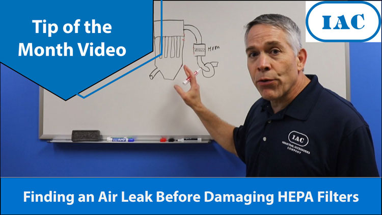 Finding an air leak in a baghouse ventilation system before damaging HEPA filters video thumbnail
